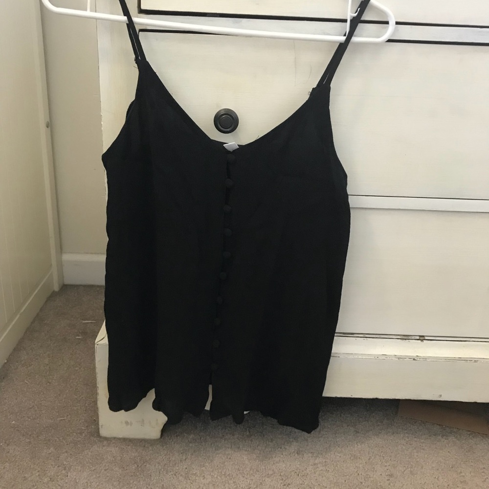 BP black button up spaghetti strap top